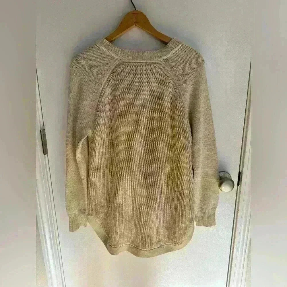 RD Style casual women’s knit sweater beige size Large oversized - Picture 9 of 13